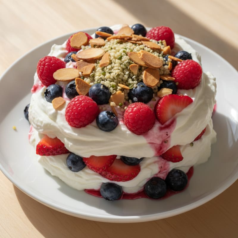 Greek Yogurt Protein Parfait with Mixed Berries