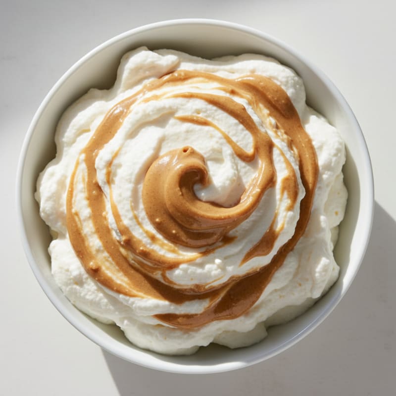 Creamy Vanilla Protein Mousse with Almond Butter