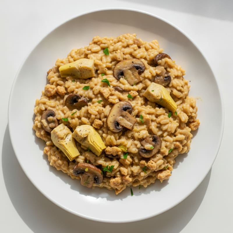 Mushroom and Artichoke Risotto
