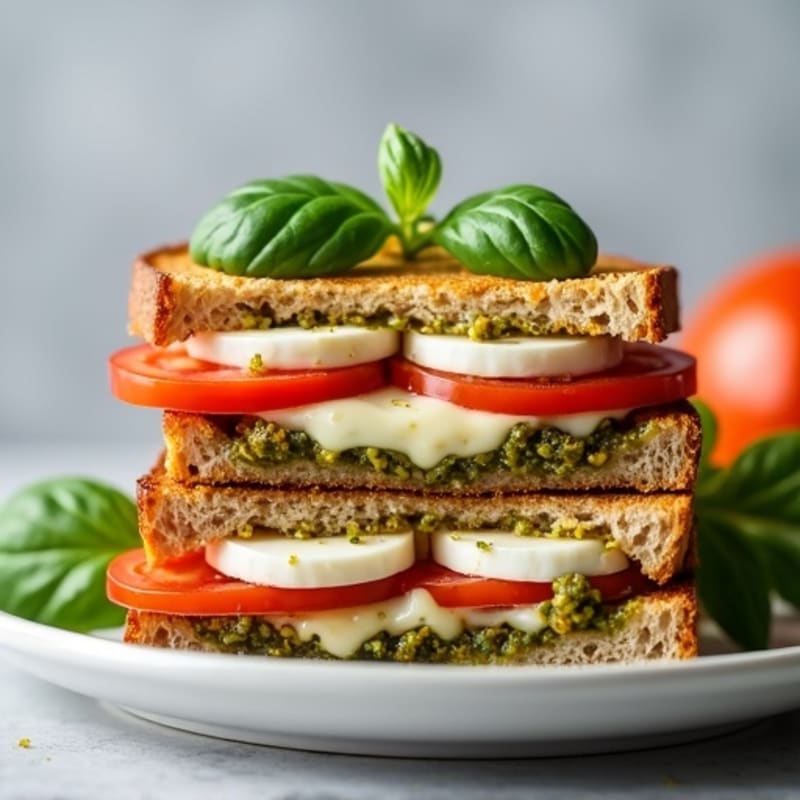 Fresh Mozzarella and Tomato Pesto Melt