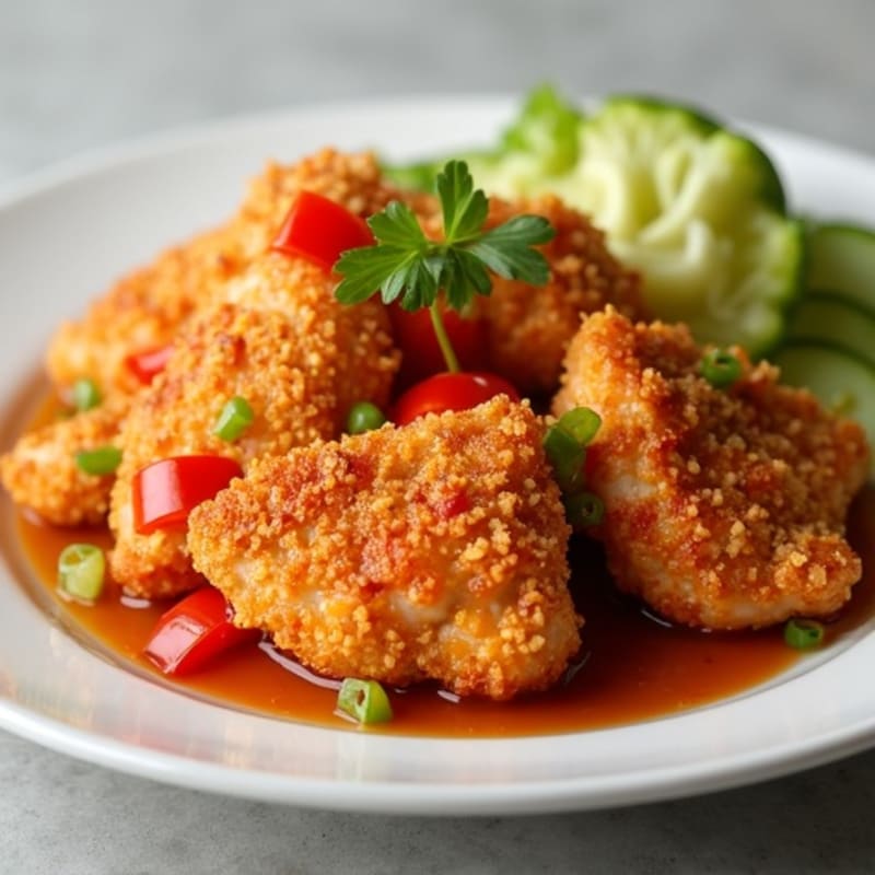 Crispy Baked Sweet and Sour Chicken