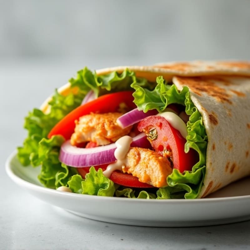 Healthy Buffalo Ranch Chicken Wrap