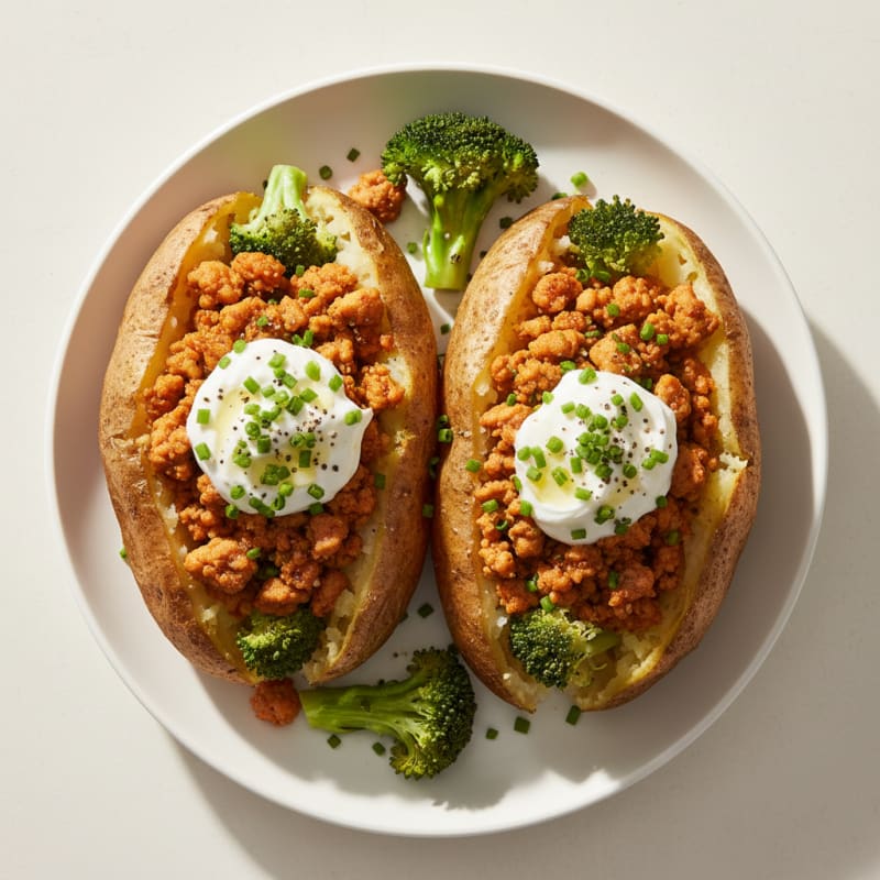 Hearty Loaded Baked Potatoes with Savory Toppings