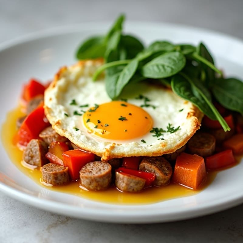 Protein-Packed Egg White Scramble with Sweet Potato Hash