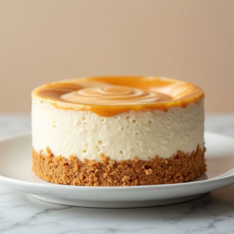 Greek Yogurt Protein Cheesecake with Almond Butter Swirl