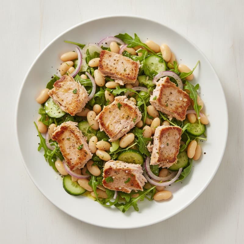 Mediterranean Tuna with White Beans