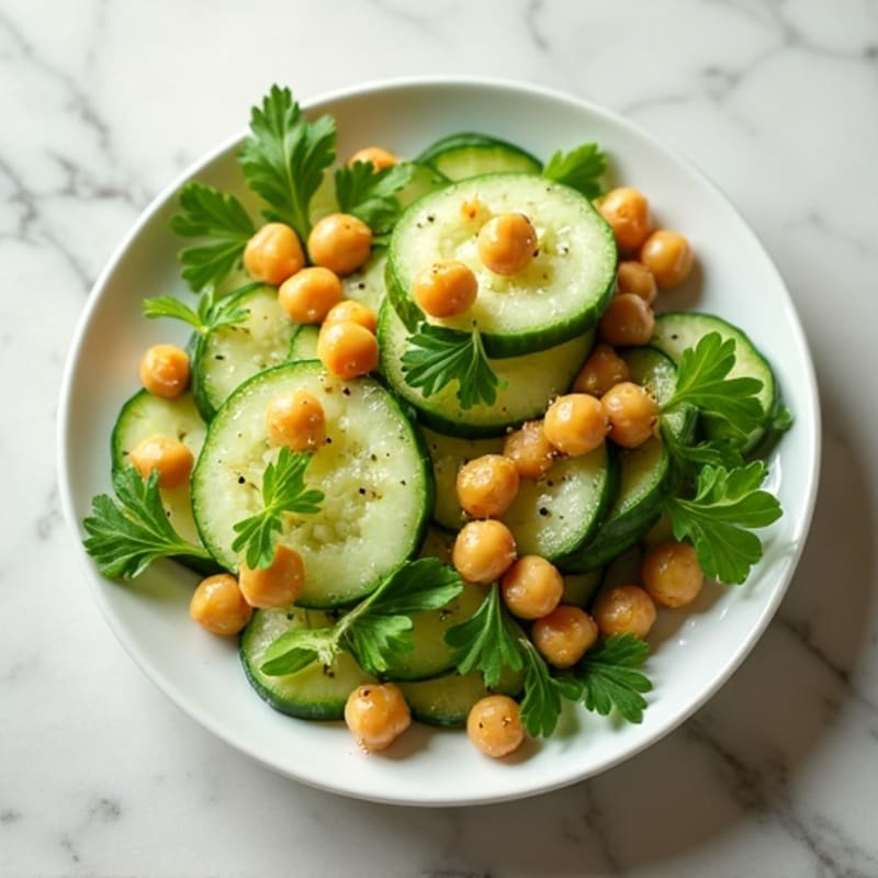 Crunchy Cucumber Chickpea Salad