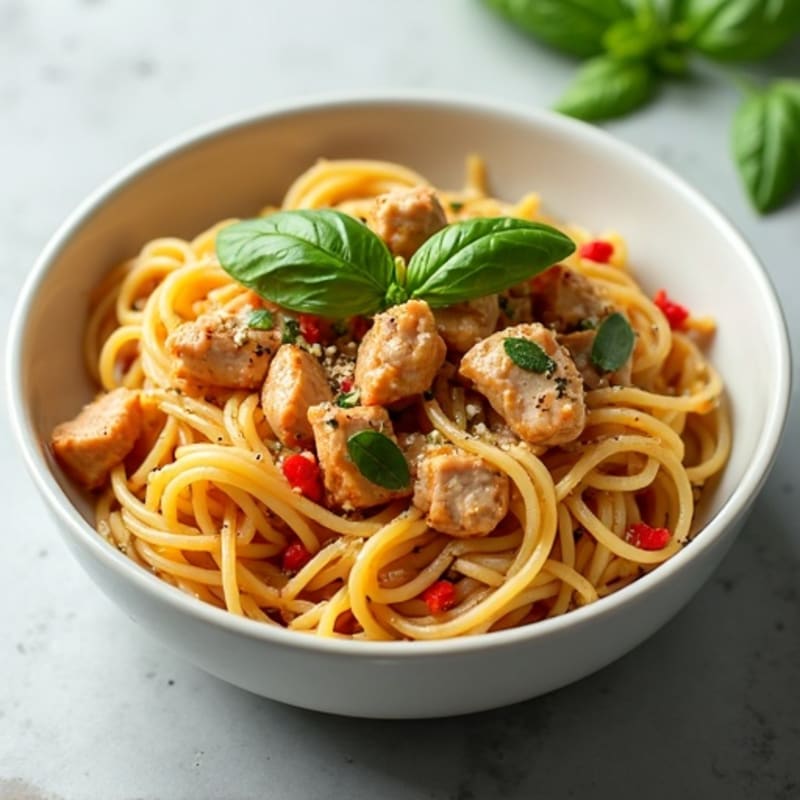 Spicy Garlic Herb Chicken Pasta