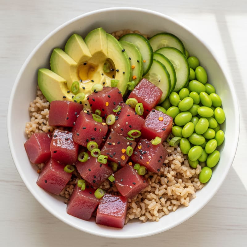 Ahi Tuna Hawaiian Poke Bowl
