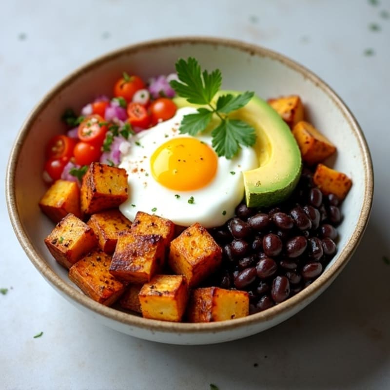 Spiced Roasted Potato and Black Bean Bowl with Fresh Salsa