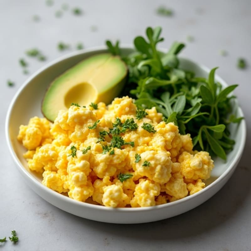 Cottage Cheese Egg Scramble with Avocado