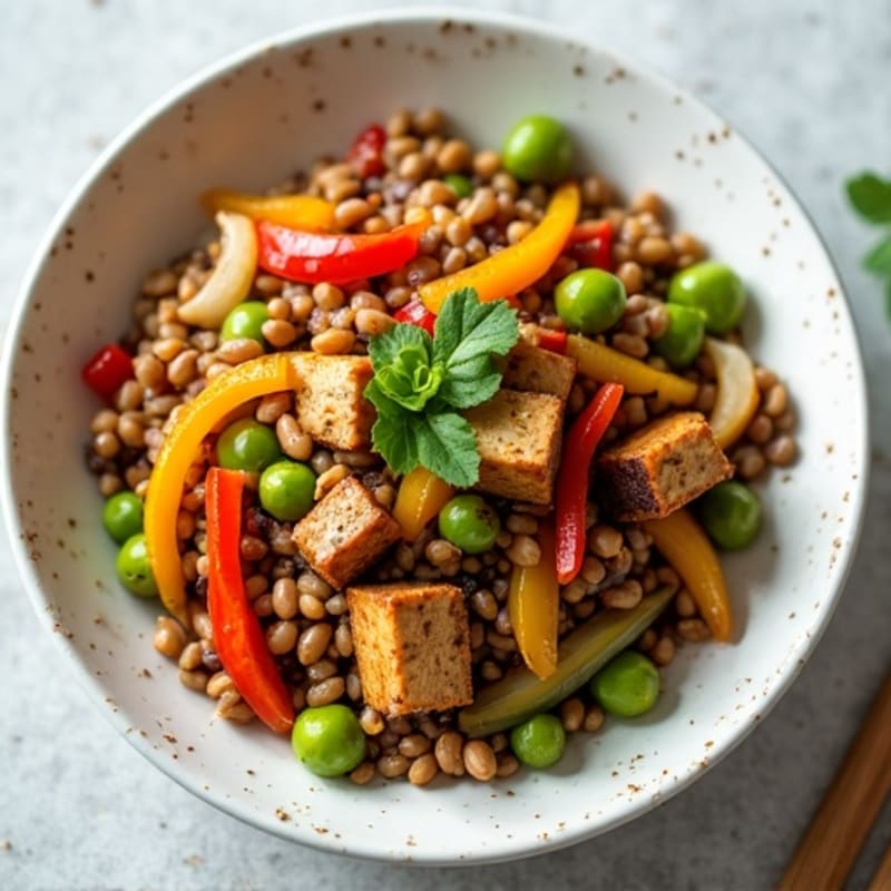 Lentil and Tempeh Vegetable Stir-Fry