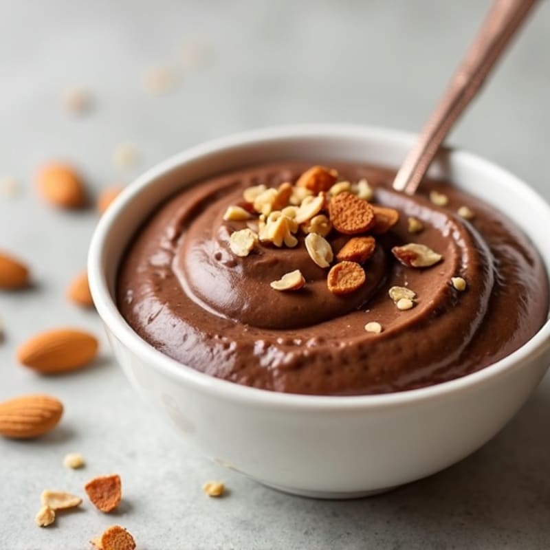 Creamy Chocolate Protein Pudding with Almonds