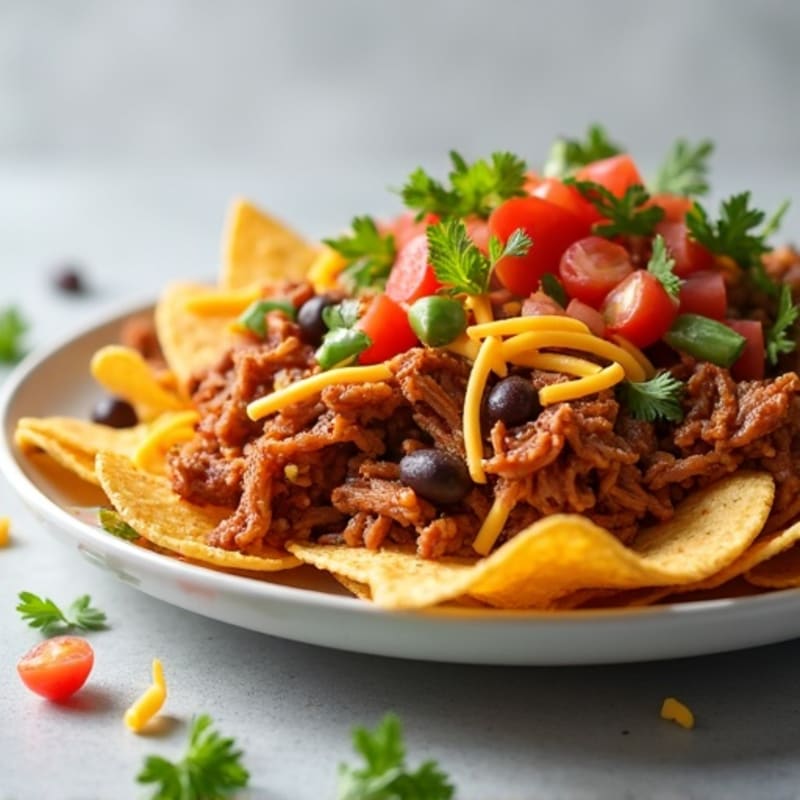 Crispy Baked Pulled Pork Nachos