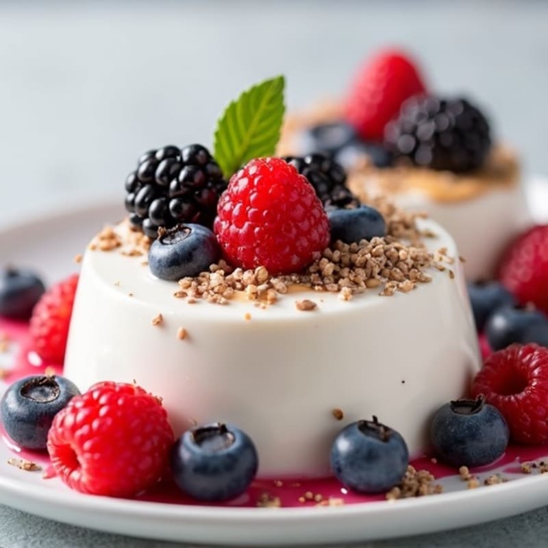 Greek Yogurt Protein Mousse with Berries
