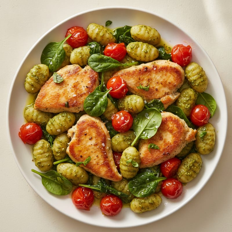 Gnocchi with Basil Pesto