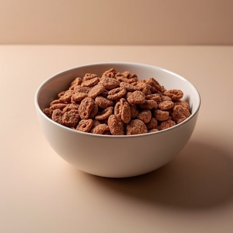 Crunchy Cocoa Cereal Bowl with Low Fat Milk