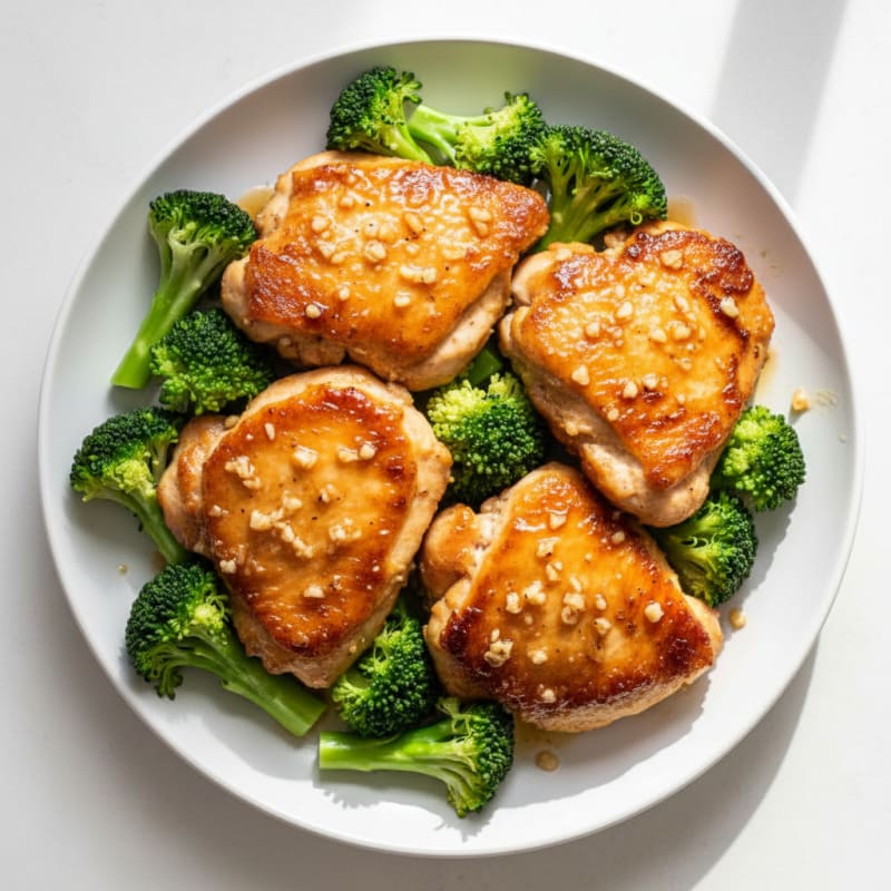 Crispy Teriyaki Glazed Chicken Thighs
