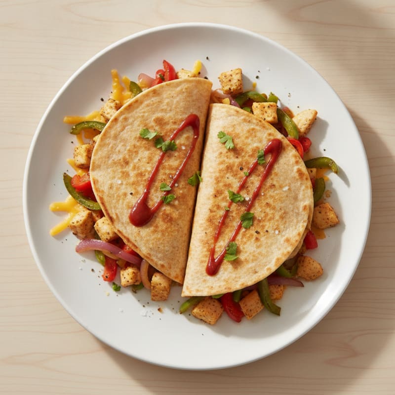 Cheesy Chicken and Pepper Quesadillas