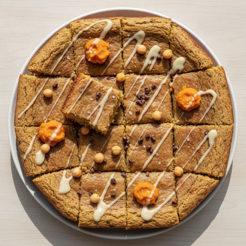 Chickpea Vanilla Protein Blondies