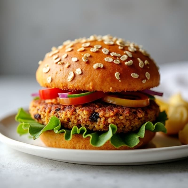 Crispy Smoky Black Bean Quinoa Burgers