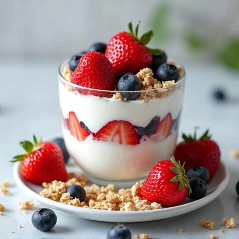 Creamy Greek Yogurt Protein Parfait with Berries