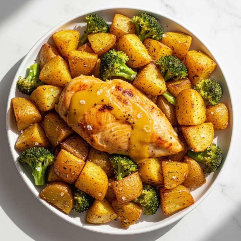 Golden Herb-Roasted Chicken and Potatoes