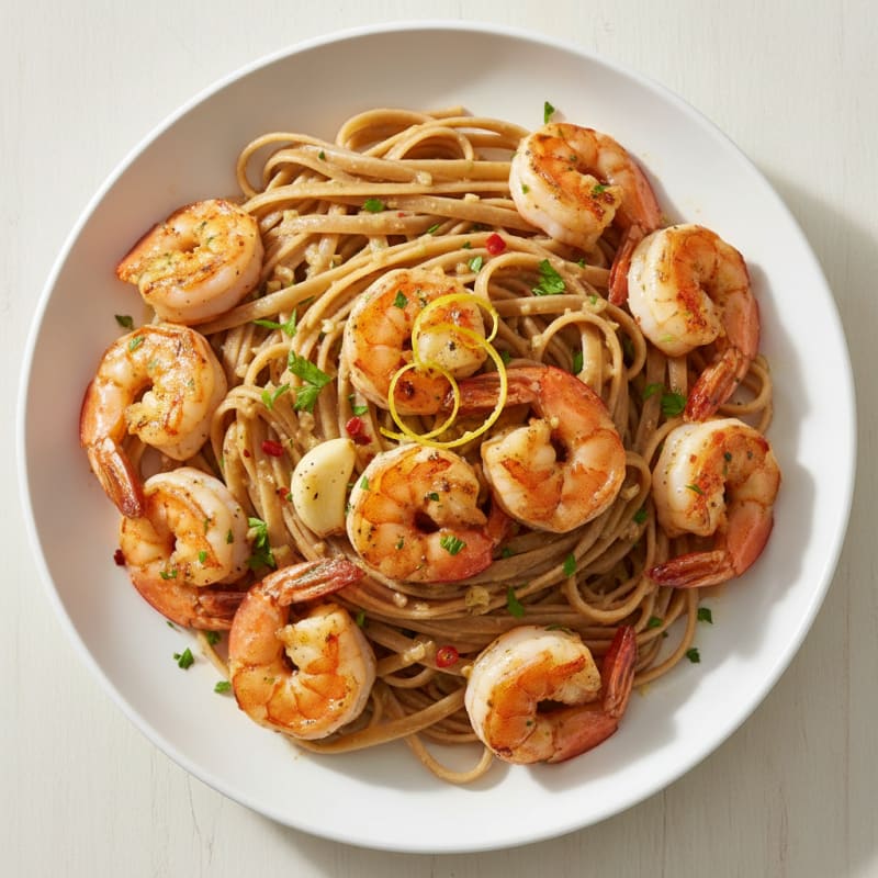 Garlic Butter Shrimp Scampi with Linguine