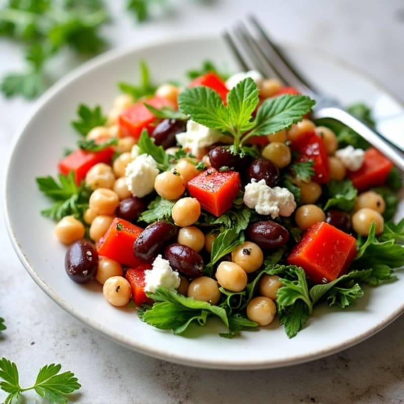 Zesty Three-Bean Protein Salad with Fresh Herbs