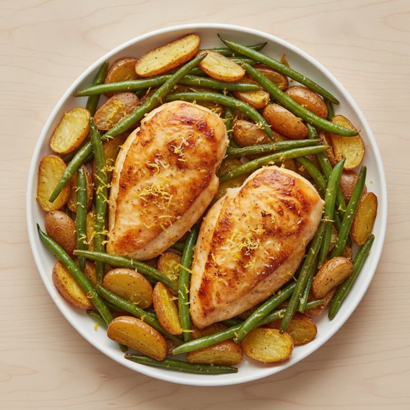 Sheet Pan Lemon Herb Chicken and Green Beans