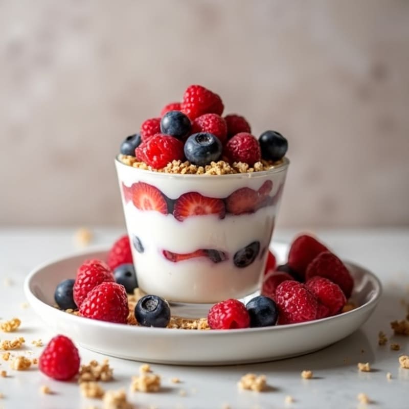 Greek Yogurt Protein Parfait with Berries