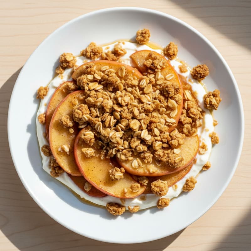 Caramelized Apple Crumble with Crunchy Oat Topping