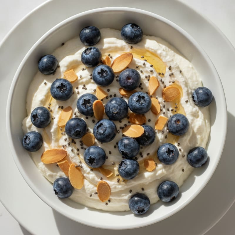 Silky Greek Yogurt Protein Pudding with Berries