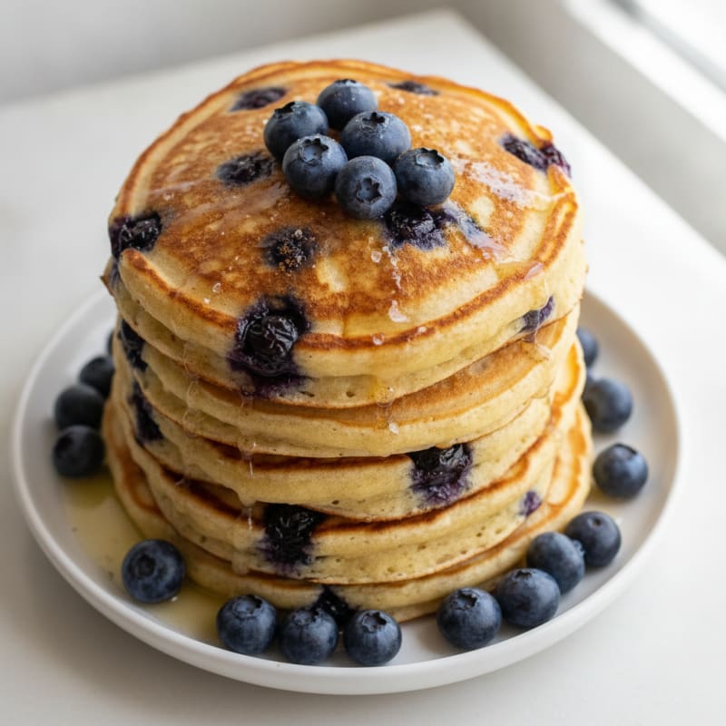 Fluffy Buttermilk Pancake Stack