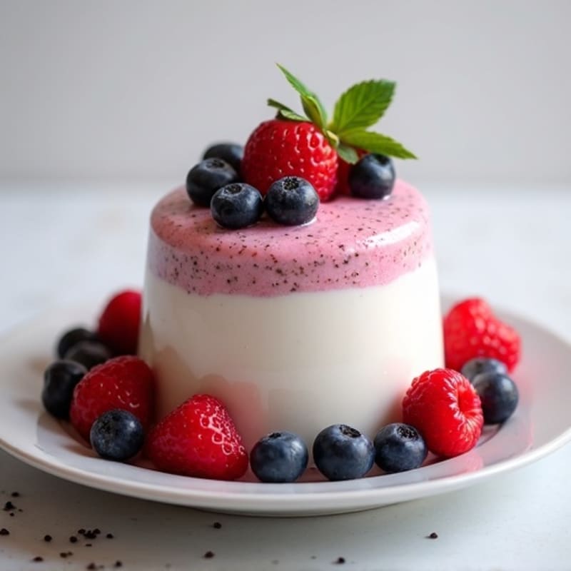Silky Greek Yogurt Protein Mousse with Mixed Berries