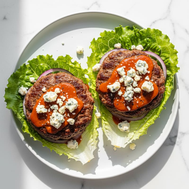 Buffalo Blue Cheese Beef Burgers