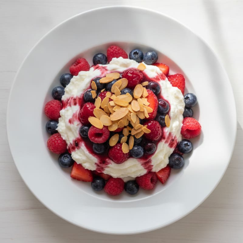 Greek Yogurt Protein Parfait with Mixed Berries