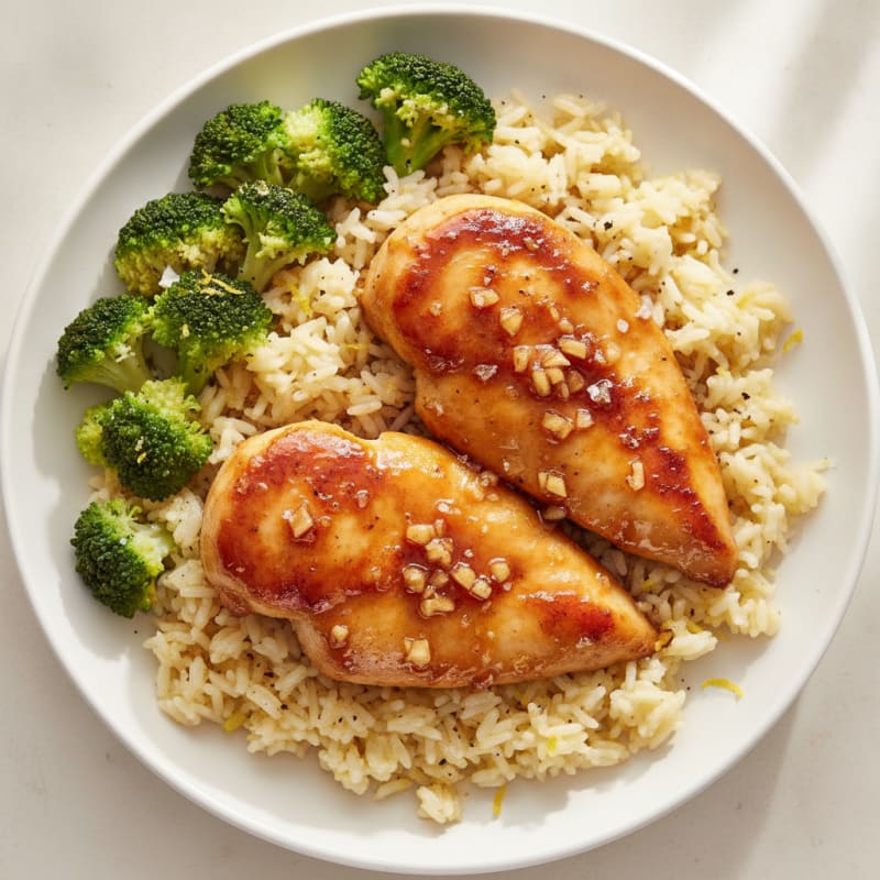 Honey-Garlic Chicken with Lemon Rice