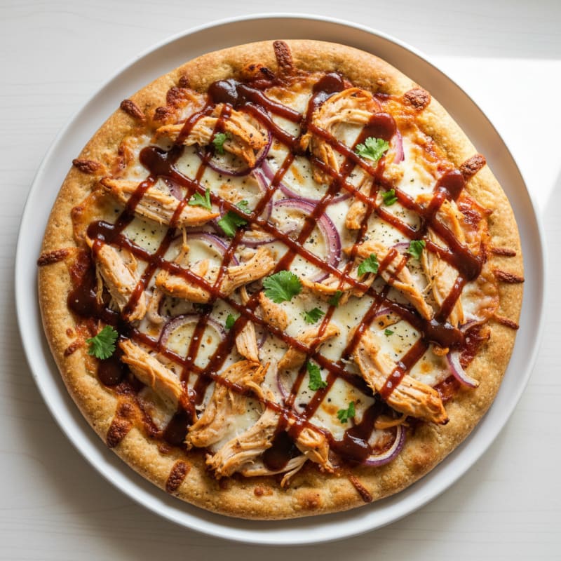 Smoky BBQ Chicken & Caramelized Onion Pizza
