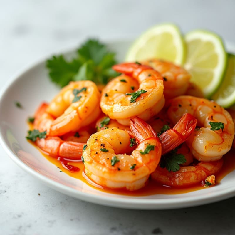 Spicy Garlic-Chili Shrimp with Lime