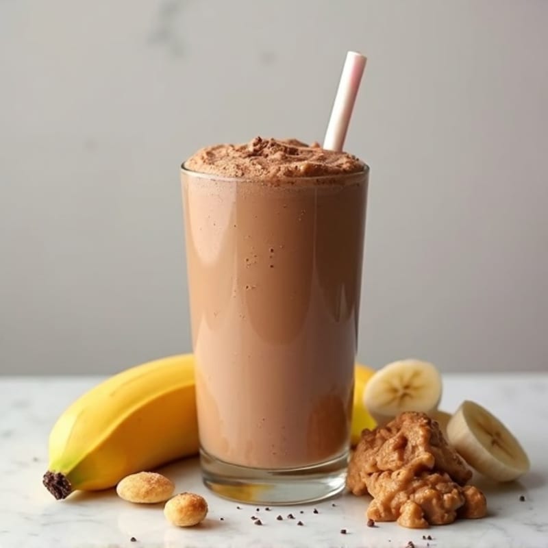 Creamy Chocolate Peanut Butter Protein Smoothie