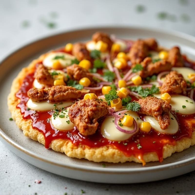 High-Protein BBQ Chicken Pizza with Roasted Corn and Red Onion
