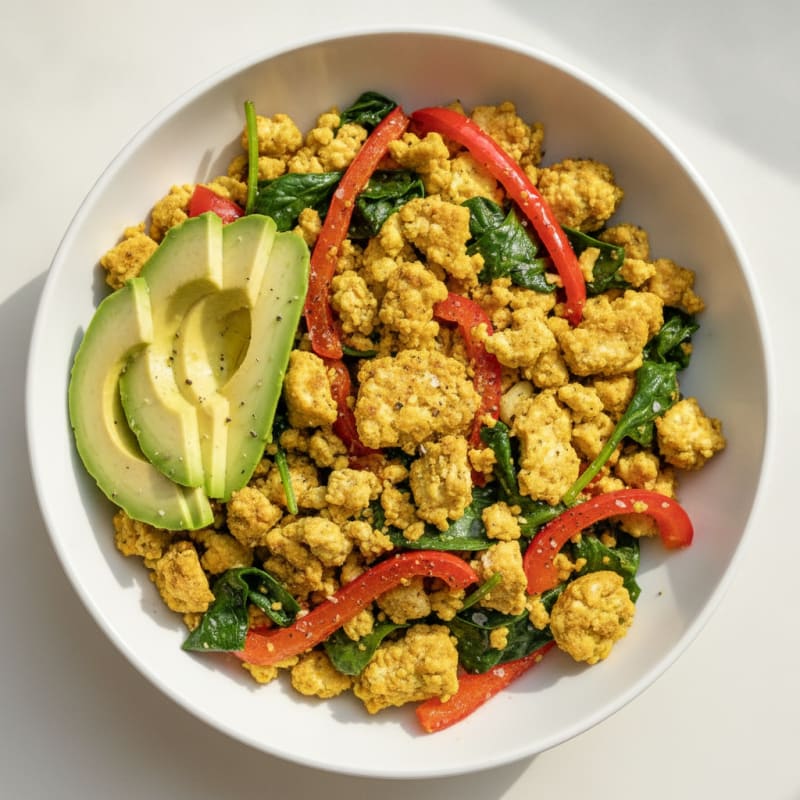 Tofu Scramble Power Bowl with Avocado