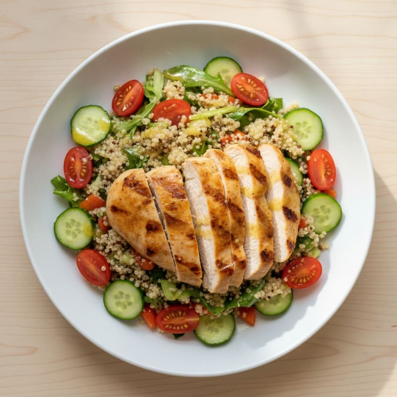 Grilled Chicken and Quinoa Salad with Lemon Vinaigrette