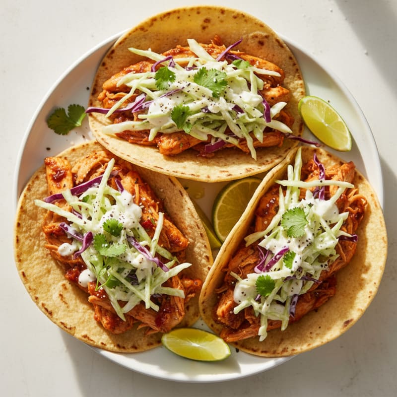 Zesty Chipotle Chicken Tacos with Crunchy Slaw