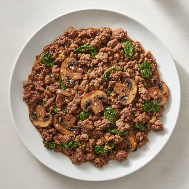 Savory Ground Beef and Mushroom Skillet