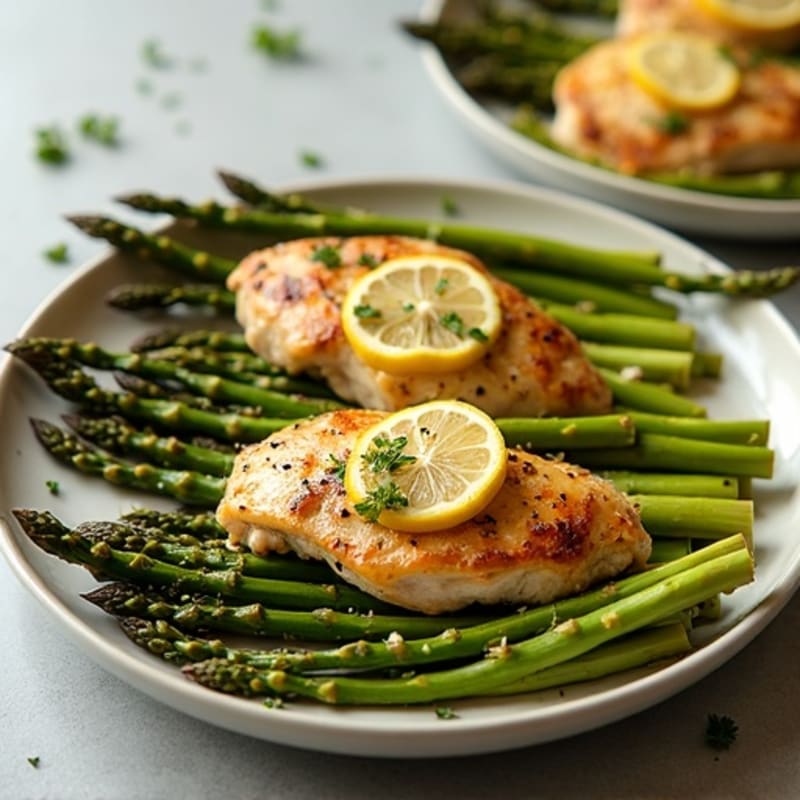 Sheet Pan Lemon Herb Chicken with Crispy Roasted Asparagus