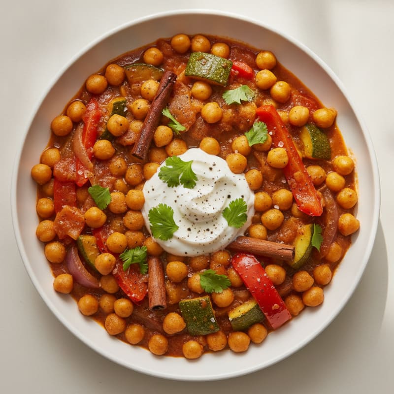 Roasted Vegetable and Chickpea Tagine