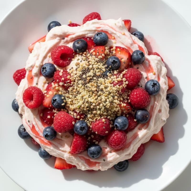 Creamy Greek Yogurt Protein Parfait with Mixed Berries