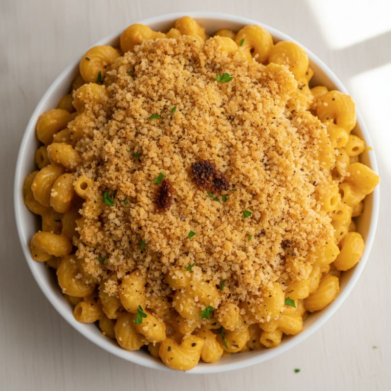 Baked Macaroni and Cheese with Breadcrumbs
